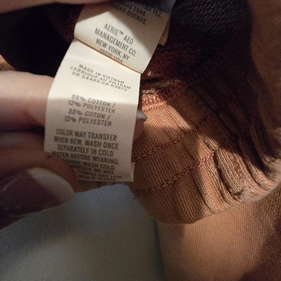 Aerie Cropped Zip Hoodie Women XL Orange Pockets Cotton Blend Athleisure Comfort - Picture 6 of 12